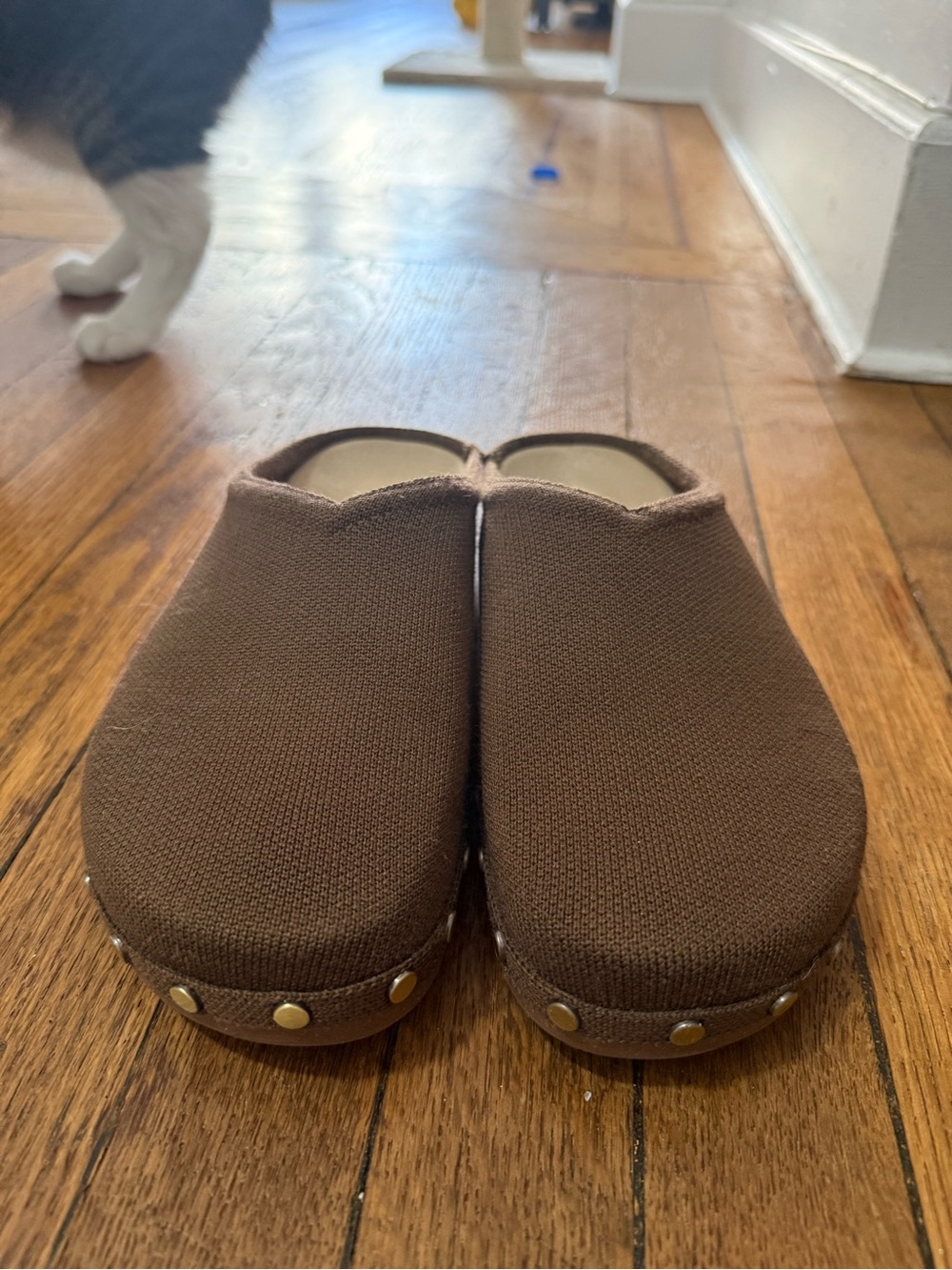 Rothy’s Brown Slip-On Studded Mule Clog - Picture 3 of 5